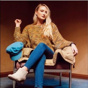 Multi-color cropped sweater